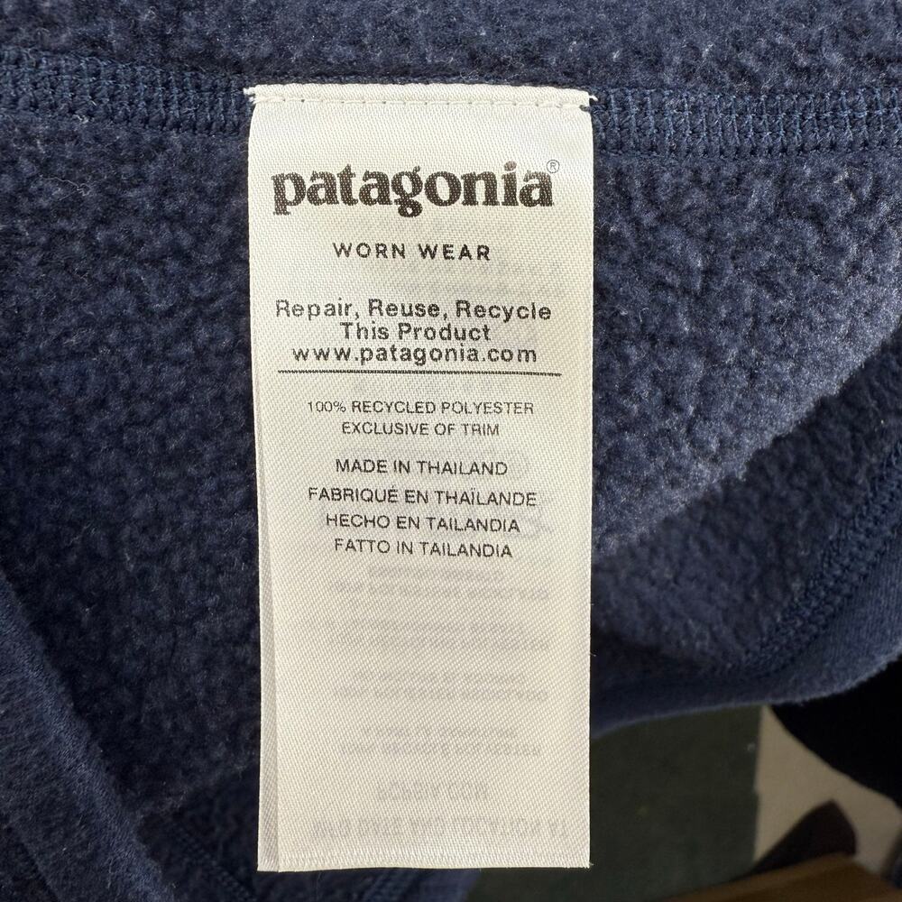 Patagonia Women's M Better Sweater 1/4 Zip Fleece Navy Blue 25618 Gorpcore - Picture 8 of 8